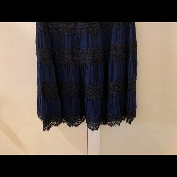 Navy cocktail dress with spaghetti straps - Picture 6 of 7